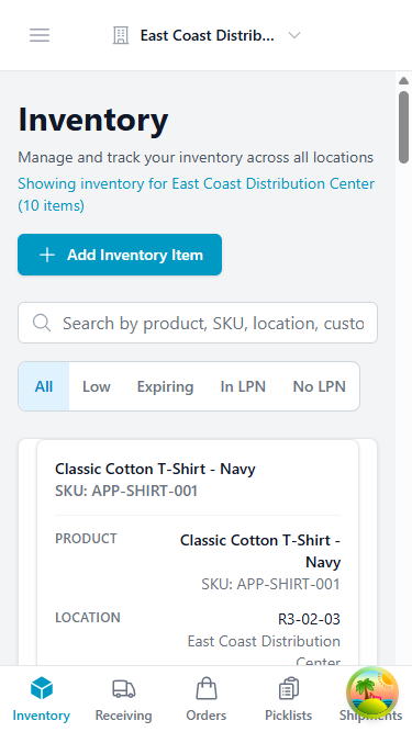 Mobile Inventory Cards
